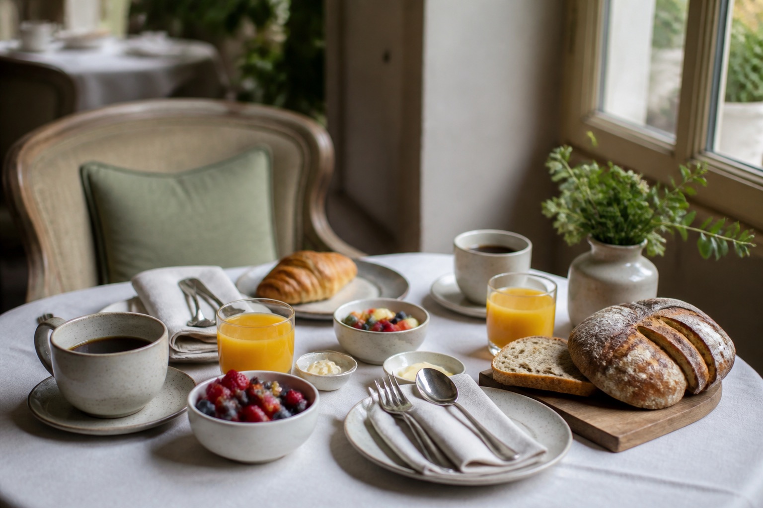 Frühstück in einem Boutiquehotel